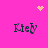 Pixelated text 'Kiey' repeated four times on a bright pink background with yellow pixelated heart and starburst symbols.