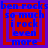 Four identical display blue text on red and purple concentric squares with pixelated style
