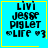 Four identical cyan square icons with yellow borders display text and symbols; two include small yellow heart or star shapes in the bottom-right corner.