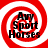 Red and white spiral background with black text reading 'Any Sport Horses' in three lines, displayed across four identical