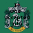 Green background with a silver and green Slytherin crest featuring a snake, yellow banner, and decorative elements; text overlays change across frames.
