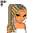 Pixel art contact sheet showing multiple frames of a hip hop dancer icon with visible text labels and partial character body parts.