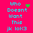 A bright pink background displays cyan text reading "Who Doesnt Want This jk lol<3" with green pixelated symbols changing between frames.