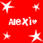 Red background with white star shapes and repeated text "Aлекси" in Cyrillic script, all elements static across observations.