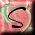 square with a pinkish-red textured background and swirling green patterns, displaying letters S U M M E R in black script