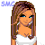 Pixel art of a female character with long brown hair, blue eyes, and white top paired with dark pants; text below reads 'Free To Flirt', 'Wanna Be In Love,', 'Don't wanna get hurt' in purple.