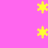 Yellow star-shaped icons on a pink background with one small yellow dot appearing between two stars.