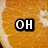 four orange slices with text overlays: 'OH' top-left, 'MY' top-right, 'GAWD' bottom-left, and 'orangey!' bottom-right