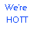 Blue pixelated text on white background with a stick figure icon, displaying phrases like "We're you're SO.... *DANCING*" and "WHAT! UH - HUHFALCONS ARE AH - MAZING ~ ~ ~".