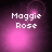 Pixelated text 'Maggie Rose' in white on a pink-purple gradient background with shifting light effects.