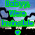 Pixelated image with green text reading 'Babyy Were Invincible' over a background featuring dark and light shapes.