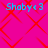 A static image with a bright pink background overlaid by a red diamond pattern, featuring four identical blue text elements reading "Shoby×3" arranged in a