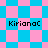 Pixelated icon with repeating pink and cyan checkered patterns, four instances of 'KirianaC' text in black pixel font across the image.