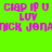 Pixelated text on bright green background with cyan rectangular overlays, showing repeated phrases and partial names in pink and purple hues.