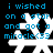 Blue text on black background reads "i wished on a star and got a miracle<33" above two white snowflake icons.