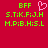 Red background with green text and a pink heart symbol; two identical side-by-side layouts of 'BFF' above pixelated strings.