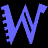 Two pixelated waveform icons side-by-side on black background, left blue, right red, each with jagged peaks and valleys.