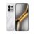 A static image shows a smartphone with a metallic frame and a diagonal gradient design on the back, alongside a small black-and-white icon on the left.