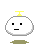Pixelated character with yellow antenna, black eyes and mouth, green base, and Japanese text below; two states show open mouth and striped cheeks.