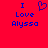 Red background with blue pixelated text reading "I Love Alyssa" and a heart symbol, displayed in two identical side-by-side