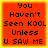 Four identical red square with yellow borders display black pixelated text reading "You Haven't Seen KOOL Unless U SAW ME" in a