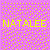 A pink square with yellow dots contains the text 'NATALEE' in yellow, surrounded by floating pink hearts on a white background.