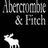 Pixelated black-and-white image showing 'Abercrombie & Fitch' text above a white moose silhouette on a black background.