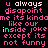 A static image of pixelated text on a black background with pink and white lettering, displaying the phrase "u always disappoint me its kinda like our inside joke except its not funny" in multiple
