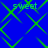 Blue background with green diamond-shaped pattern and repeated 'sweet' text in light blue pixelated font