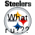 Static pixel art icon featuring 'Steelers' text above a circular emblem with three colored stars and partial text elements.