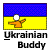 Static pixel art icon featuring a yellow and blue background with a stick figure character, below which is text reading "Ukrainian Buddy" in blocky font.