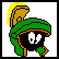 Animated sequence of Looney Tunes characters in pixelated style, showing facial expressions and head movements