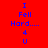 Blue pixelated text on red background reads 'I Fell Hard.... 4 U' with a subtle radial gradient effect in one view.