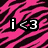 Four quadrants with zebra stripes in pink, green, blue, and yellow, each containing text: 'i <3', 'cheer', 'lead', 'ing!', and a smiley face.