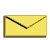 Six pixelated yellow envelopes arranged in two , some with open flaps revealing blue text reading 'E-Mail' against a gray background