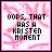 Pixelated icon with pink floral background and black text reading "OOPS. THAT HAS A KRIStEN M0MENT" in blocky font.
