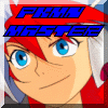 identical cartoon-style character icons with red hair, blue eyes, and a red headband displaying 'FNMM MRSTER' text, some with 'Admin' text below