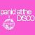 Pixelated pink background with white text reading 'perk at the DECO' and a circular pixelated object below the text.