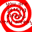 Red and white spiral pattern with text reading 'you are getting sleepy very sleepy' in dark red letters.