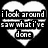 Black-and-white pixelated heart-shaped icon with text fragments arranged in three sections, displaying phrases about running and fear.