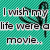 A split-screen image with teal and gray backgrounds displaying text about wishing for a fairytale ending, accompanied by a hand-drawn heart symbol.