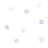 Animated sequence of small, pixelated snowflakes in light blue and white colors falling against a plain white background.