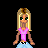 Pixelated character with blonde hair and green eyes in pink top and blue pants, shown in multiple poses with yellow text reading "no wonder I am out of my mind is dark and scary in there!!!" on black background.