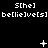 Black background with white pixelated text and symbols arranged in three horizontal , showing animation changes in symbols and text