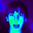 Pixelated image of a person with green and blue facial tones against purple background, yellow text reading 'jared head 2000' on black field.