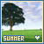 Pixelated landscape with tree, grass, sky; text "SUHHER" and heart symbol in bottom corners.