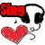 Animated icon shows a cartoon skull wearing headphones, holding a red heart with musical notes floating around it.