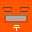 Pixelated orange background with gray and white elements forming a of small , some containing a white rectangle with green and black details