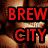 Pixelated image split into two sections: left shows red text 'BREW CITY' over blurred figure, right displays blue text 'WILL D' with baseball bat headband on white background.