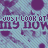 A static image of a repeating pattern featuring purple and blue shapes with overlaid text reading "JUST LOOK AT" in light blue.